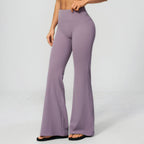Womens Workout Training 70%nylon 30%spandex Yoga Sets Z-4208 - Flare Leggings print logo 5