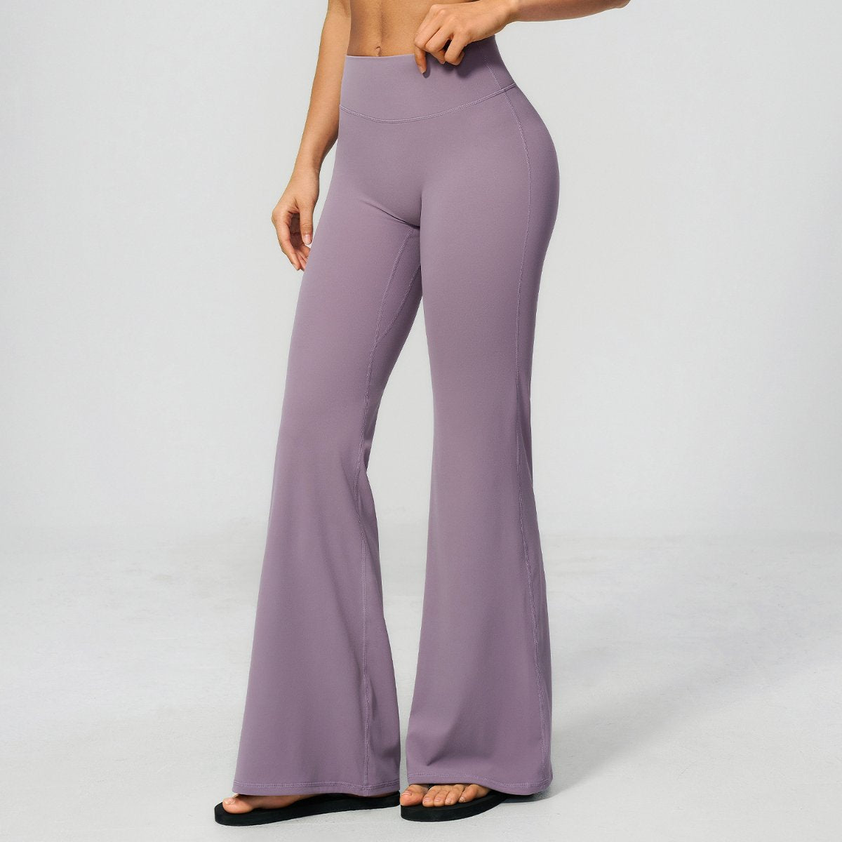 Womens Workout Training 70%nylon 30%spandex Yoga Sets Z-4208 - Flare Leggings print logo 5