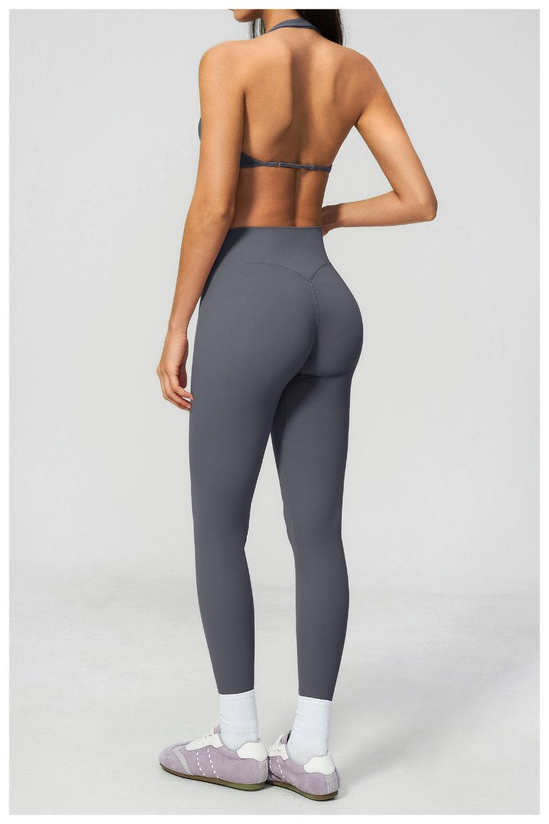 Womens Workout Training 70%nylon 30%spandex Yoga Sets Z-4208 - Leggings print logo 15