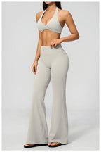 Womens Workout Training 70%nylon 30%spandex Yoga Sets Z-4208 - Leggings print logo 17