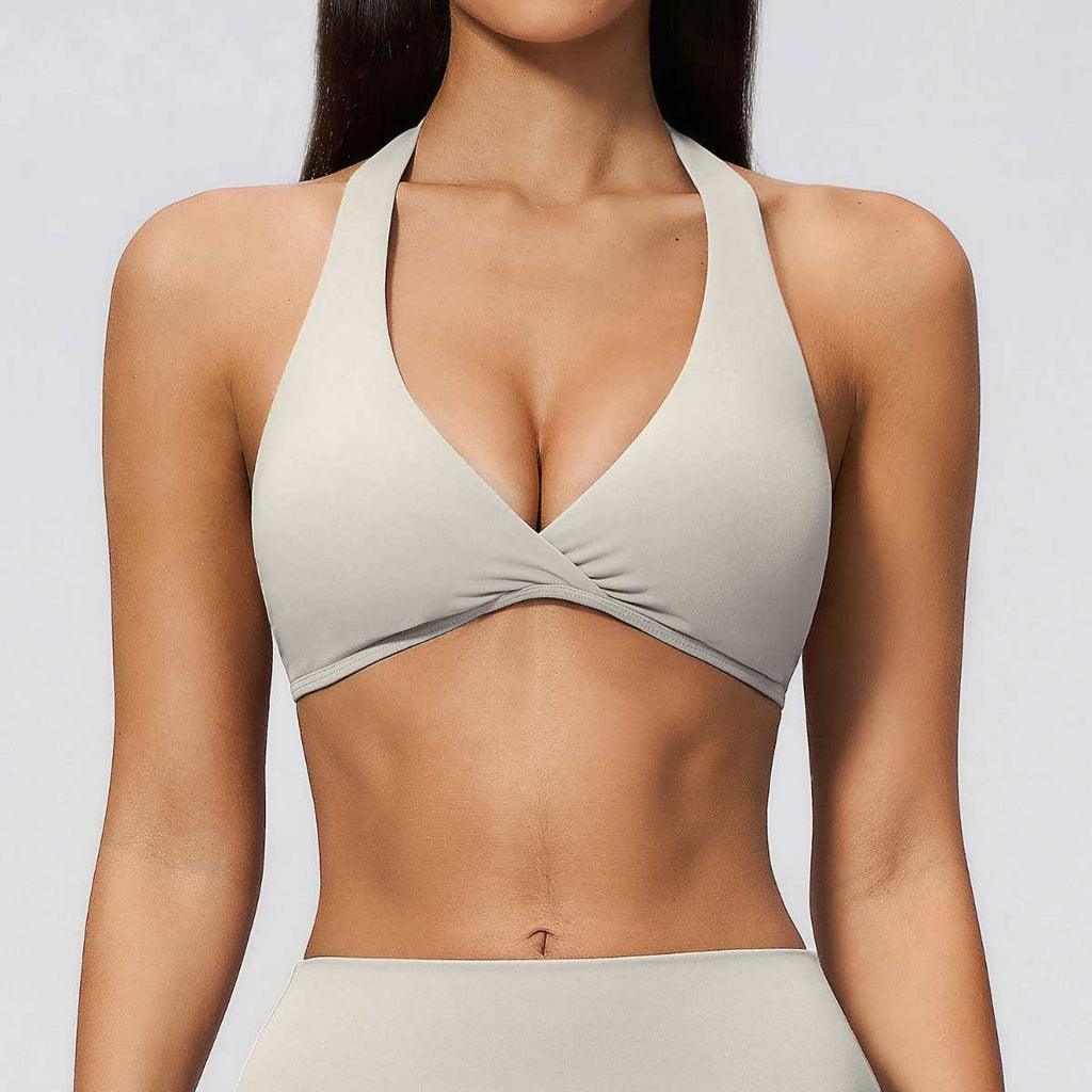 Womens Workout Training 70%nylon 30%spandex Yoga Sets Z-4208 - bra print logo 3