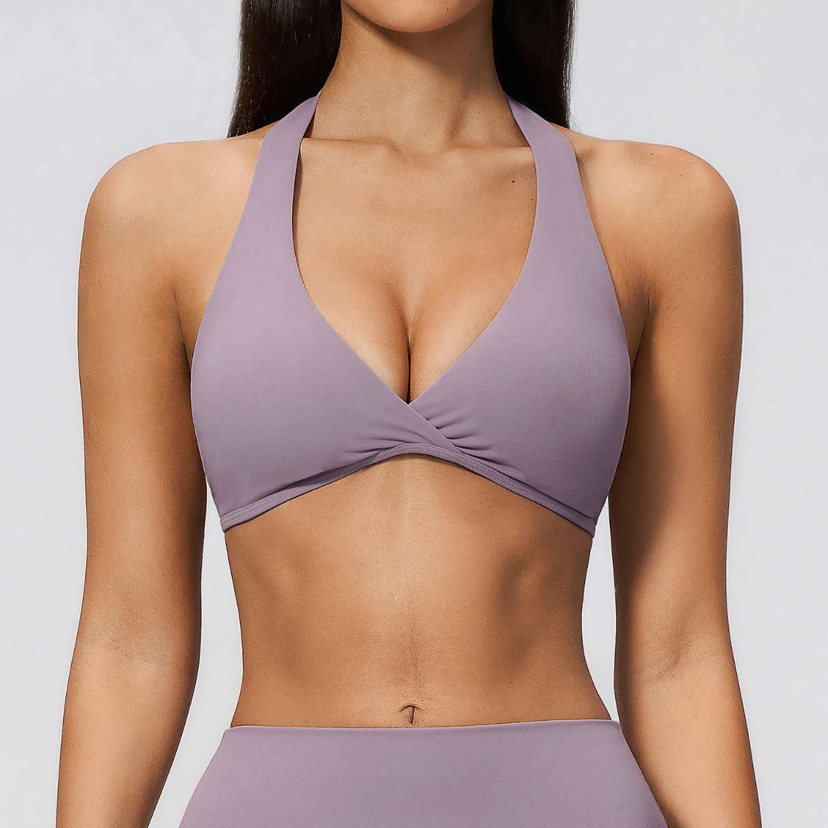 Womens Workout Training 70%nylon 30%spandex Yoga Sets Z-4208 - bra print logo 5