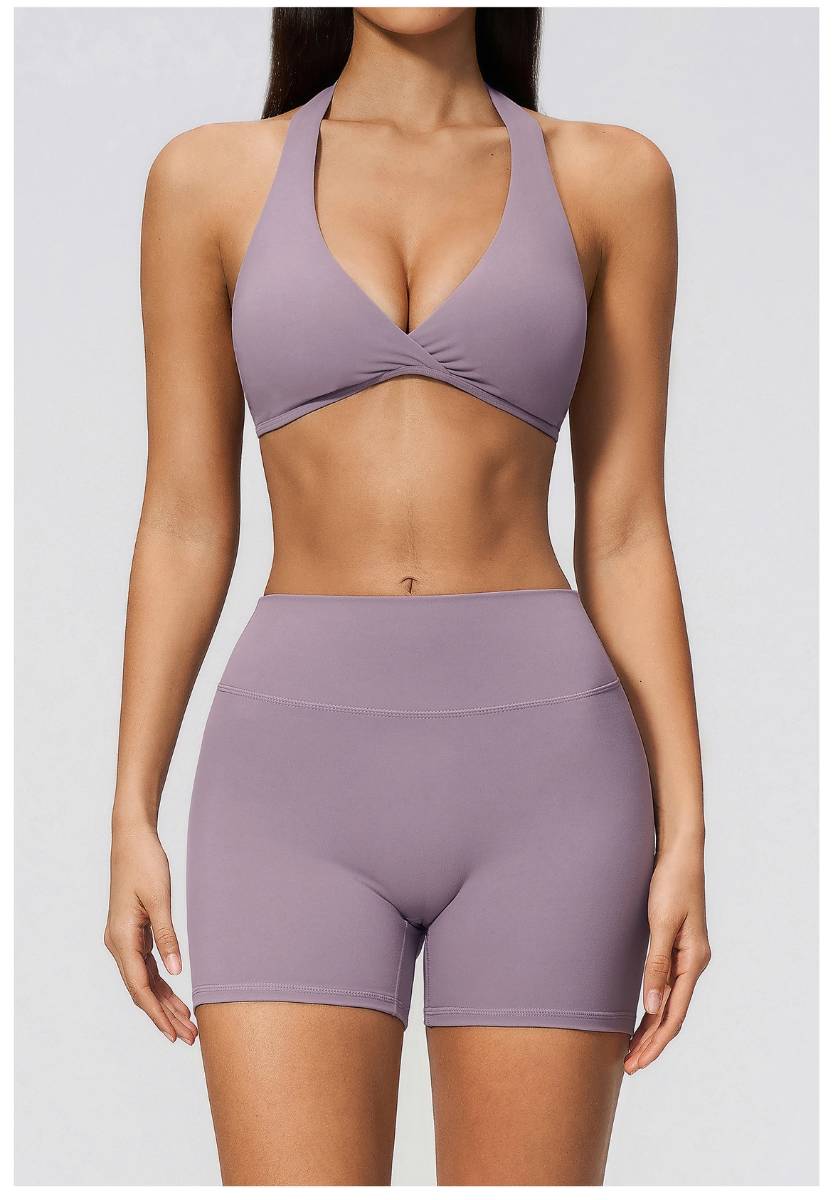 Womens Workout Training 70%nylon 30%spandex Z-4208 Yoga Set print logo 15