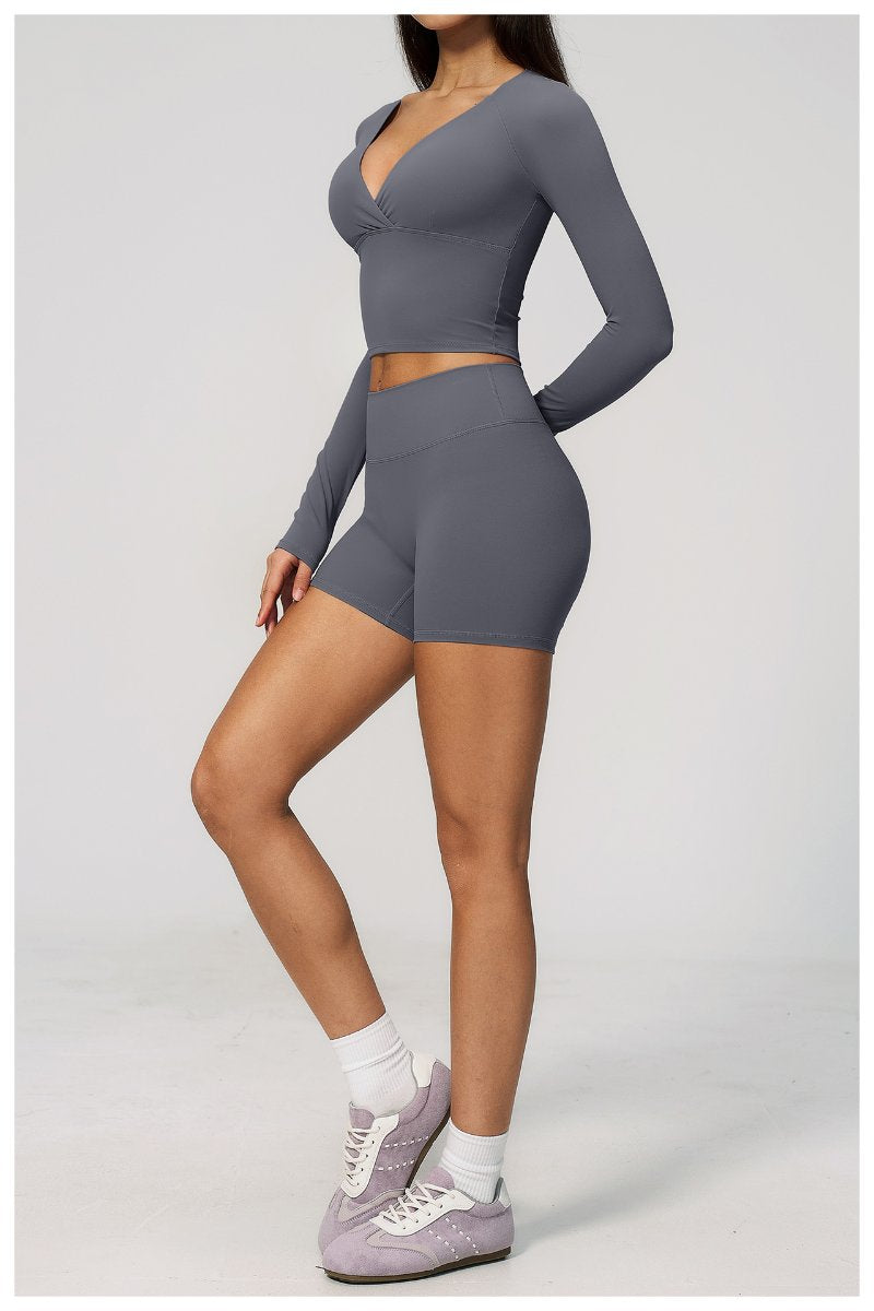 Womens Workout Training 70%nylon 30%spandex Z-4208 Yoga Set print logo 24