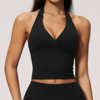 Womens Workout Training 70%nylon 30%spandex Yoga Sets Z-4208 - tank top print logo 1