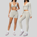 Womens Workout Training 70%nylon 30%spandex Yoga Sets Z-4208 - Leggings print logo 11
