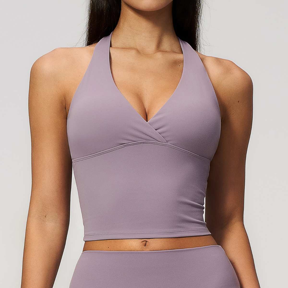 Womens Workout Training 70%nylon 30%spandex Yoga Sets Z-4208 - tank top print logo 4