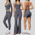 Womens Workout Training 70%nylon 30%spandex Yoga Sets Z-4208 - Leggings print logo 7