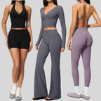 Womens Workout Training 70%nylon 30%spandex Yoga Sets Z-4208 - long sleeve print logo 8