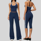 Womens Sports Activewear78%nylon 22%spandex Yoga Sets Z-4506 - Flare Leggings print logo 11