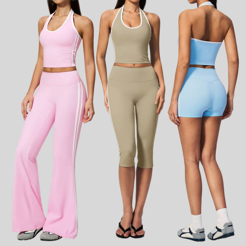 Womens 220gsm 78%nylon 22%spandex 4-pieces Yoga Sets Z-4506 print logo 8