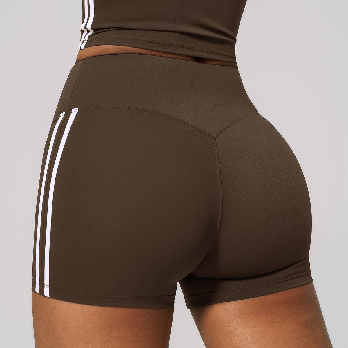 Womens Sports Activewear78%nylon 22%spandex Yoga Sets Z-4506 - shorts print logo 3