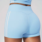 Womens Sports Activewear78%nylon 22%spandex Yoga Sets Z-4506 - shorts print logo 5