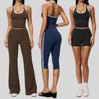Womens Sports Activewear78%nylon 22%spandex Yoga Sets Z-4506 - shorts print logo 9