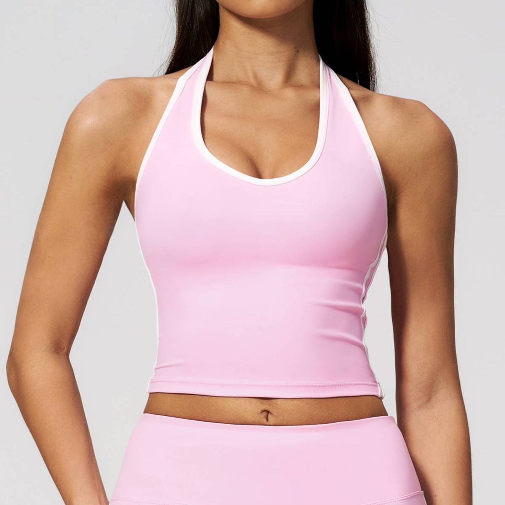 Womens Sports Activewear78%nylon 22%spandex Yoga Sets Z-4506 - tank top print logo 2