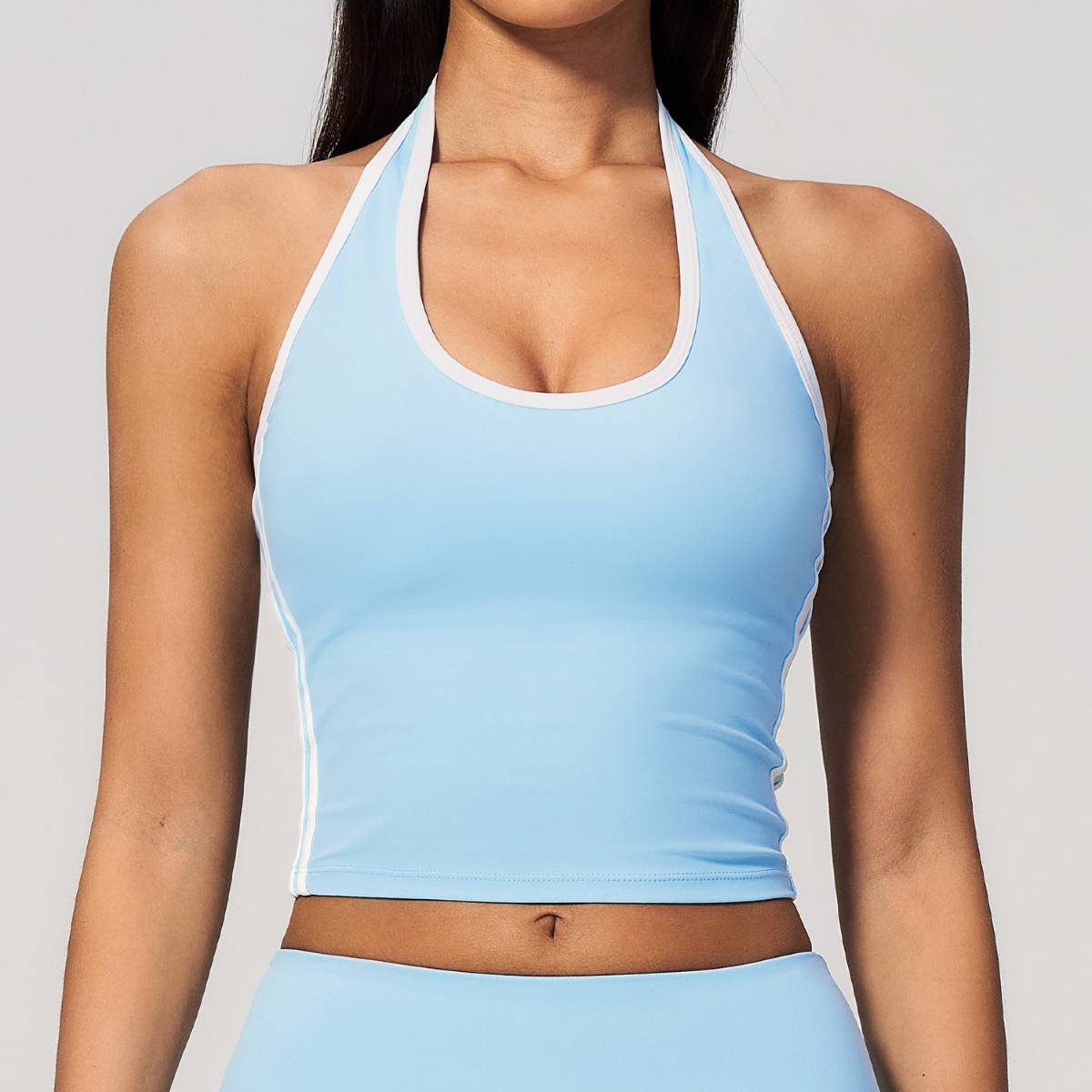 Womens Sports Activewear78%nylon 22%spandex Yoga Sets Z-4506 - tank top print logo 3