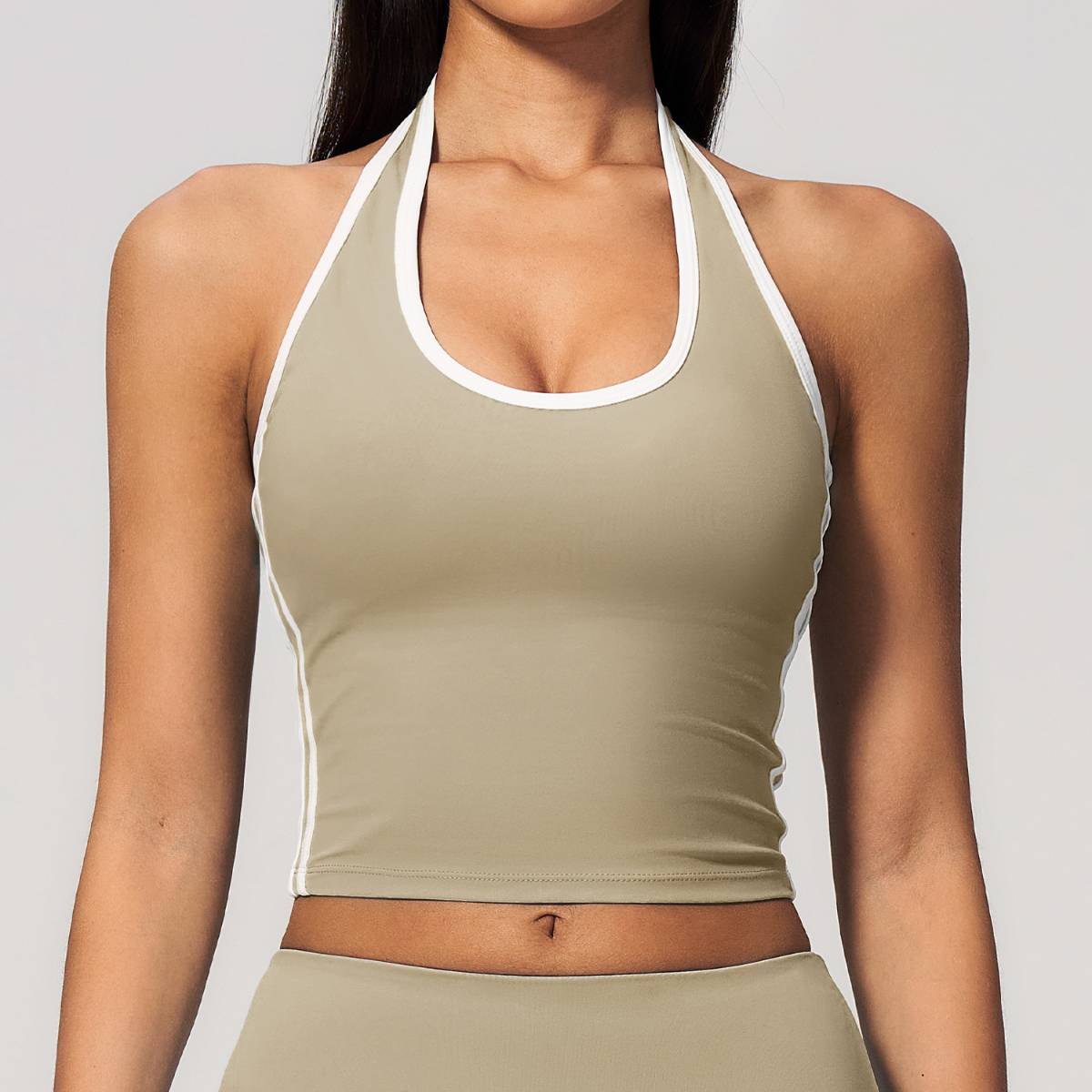 Womens Sports Activewear78%nylon 22%spandex Yoga Sets Z-4506 - tank top print logo 4