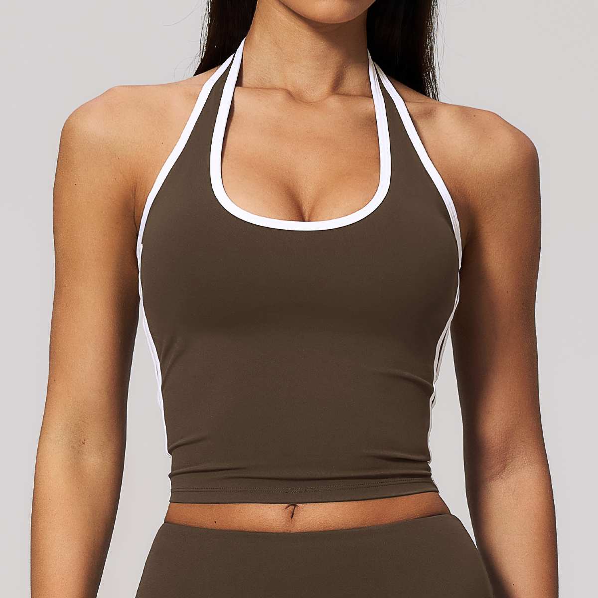Womens Sports Activewear78%nylon 22%spandex Yoga Sets Z-4506 - tank top print logo 7