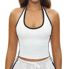 Womens Sports Activewear78%nylon 22%spandex Yoga Sets Z-4506 - tank top print logo 8
