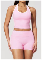Womens Sports Activewear78%nylon 22%spandex Yoga Sets Z-4506 - tank top print logo 9