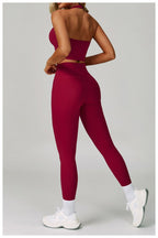 Womens Fitness 78%Nylon 22%Spandex Yoga Set Z-6116 - Leggings print logo 45