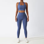 Womens Fitness 78%Nylon 22%Spandex Yoga Set Z-6116 - bra print logo 23