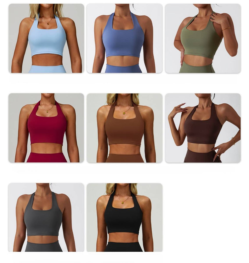 Womens Fitness 78%Nylon 22%Spandex Yoga Set Z-6116 - bra print logo 28