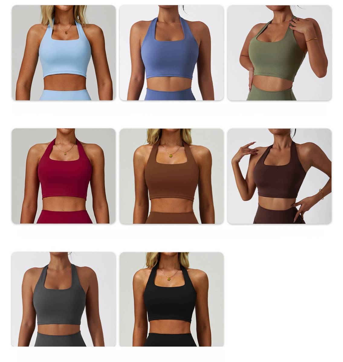 Womens Fitness 78%Nylon 22%Spandex Yoga Set Z-6116 - bra print logo 28