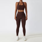 Womens Fitness 78%Nylon 22%Spandex Yoga Set Z-6116 - bra print logo 24