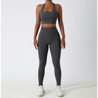Womens Fitness 78%Nylon 22%Spandex Yoga Set Z-6116 - Leggings print logo 59