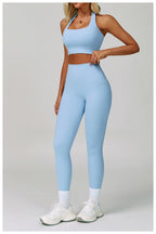 Womens Fitness 78%Nylon 22%Spandex Yoga Set Z-6116 - Leggings print logo 42