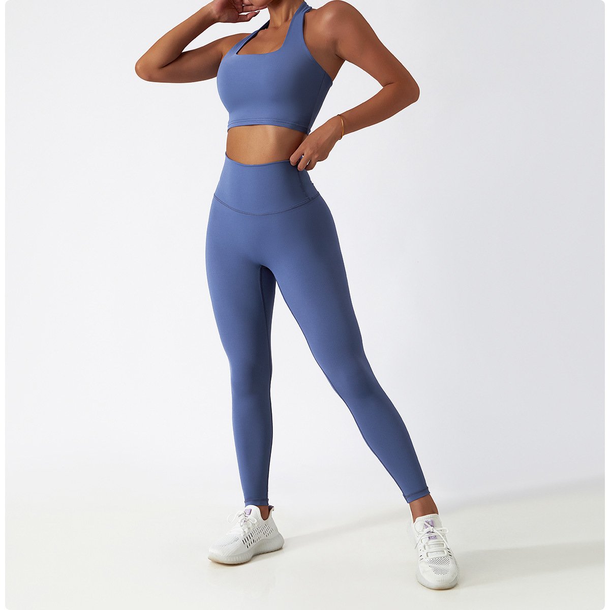 Womens Fitness 78%Nylon 22%Spandex Yoga Set Z-6116 - Leggings print logo 55