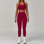 Womens Fitness 78%Nylon 22%Spandex Yoga Set Z-6116 - Leggings print logo 32