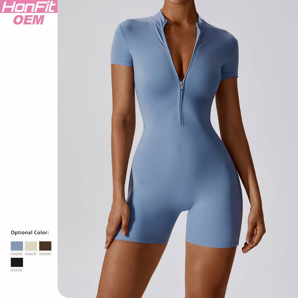 Womens Sports Workout 78% nylon 22% spandex Bodysuit Z-8294 print logo 9