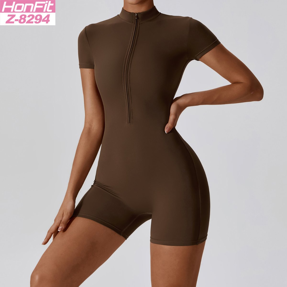 Womens Sports Workout 78% nylon 22% spandex Bodysuit Z-8294 print logo 26