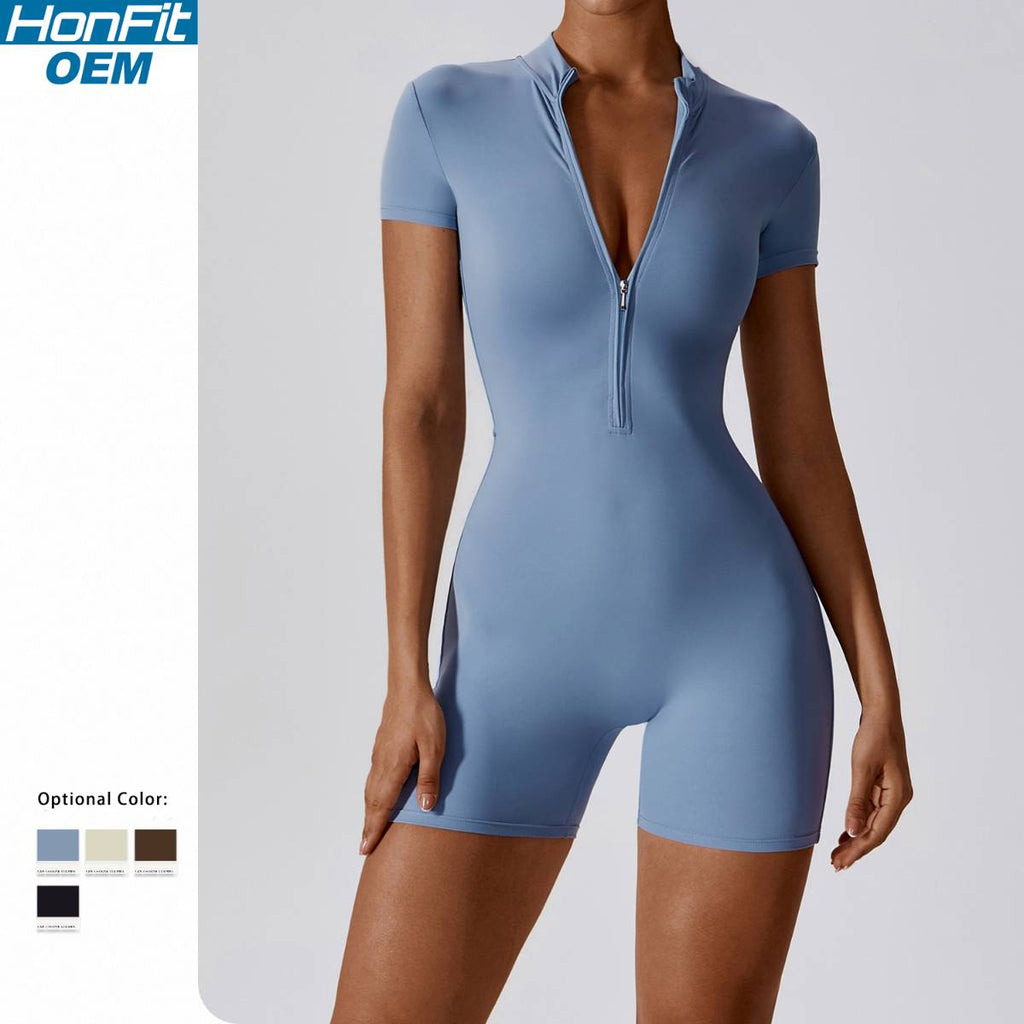 Womens Sports Workout 78% nylon 22% spandex Bodysuit Z-8294 print logo 14