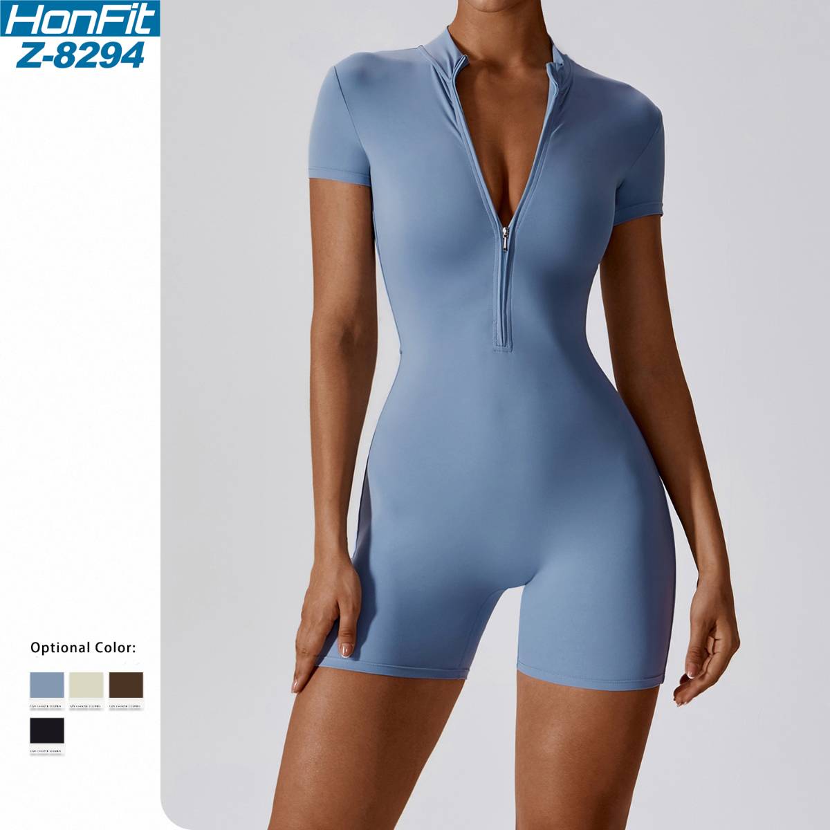 Womens Sports Workout 78% nylon 22% spandex Bodysuit Z-8294 print logo 16
