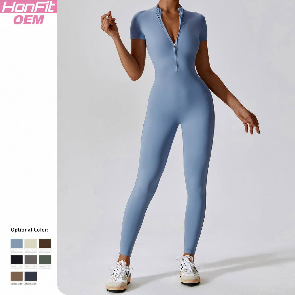 Womens Training Fitness 78% nylon 22% spandex Bodysuit Z-8305 print logo 17