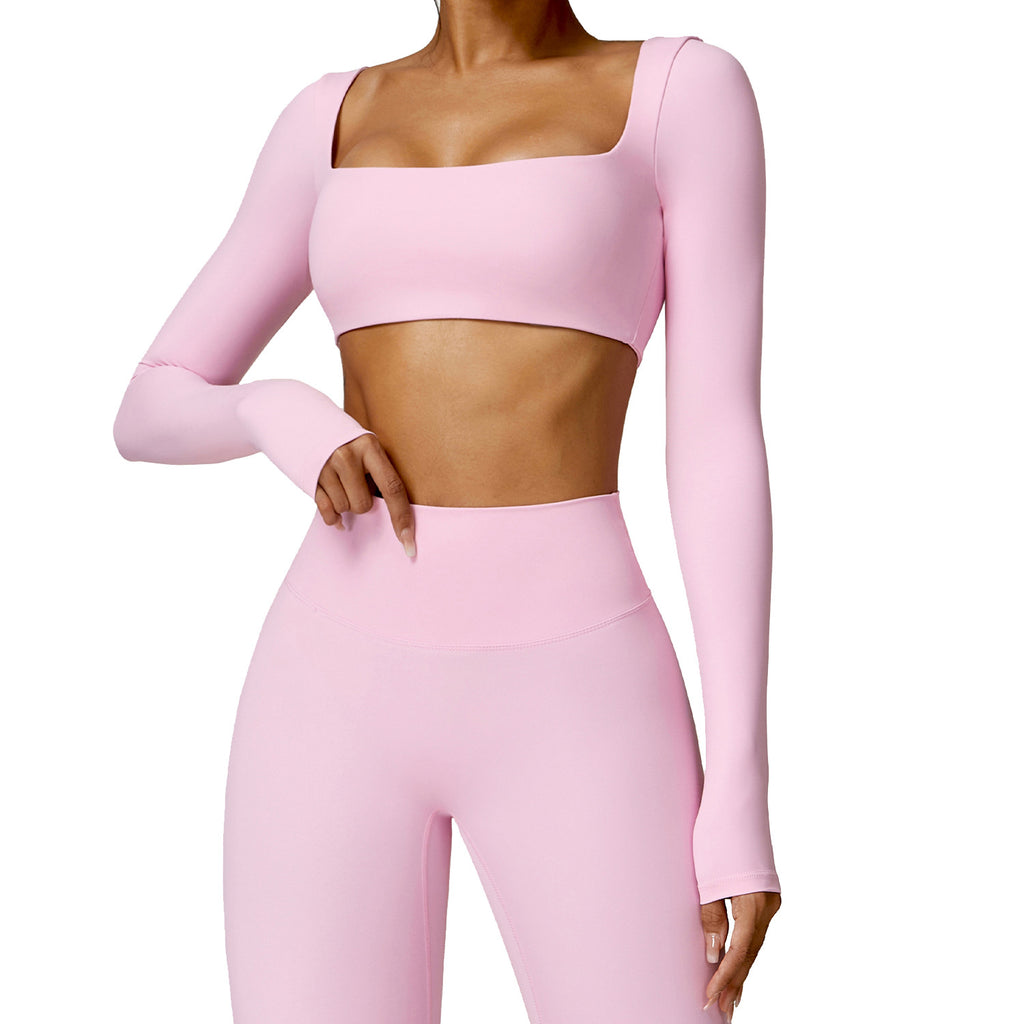 Womens Yoga 78%Nylon 22%spandex Long Sleeve Shirts Z-8518