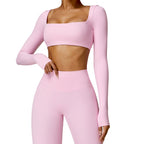 Womens Yoga 78%Nylon 22%spandex Long Sleeve Shirts Z-8518