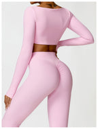 Womens Yoga 78%Nylon 22%spandex Long Sleeve Shirts Z-8518