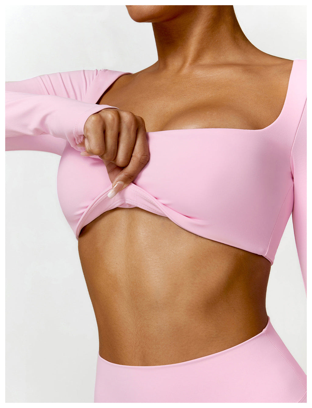 Womens Yoga 78%Nylon 22%spandex Long Sleeve Shirts Z-8518