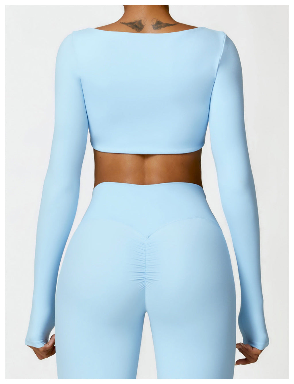 Womens Yoga 78%Nylon 22%spandex Long Sleeve Shirts Z-8518