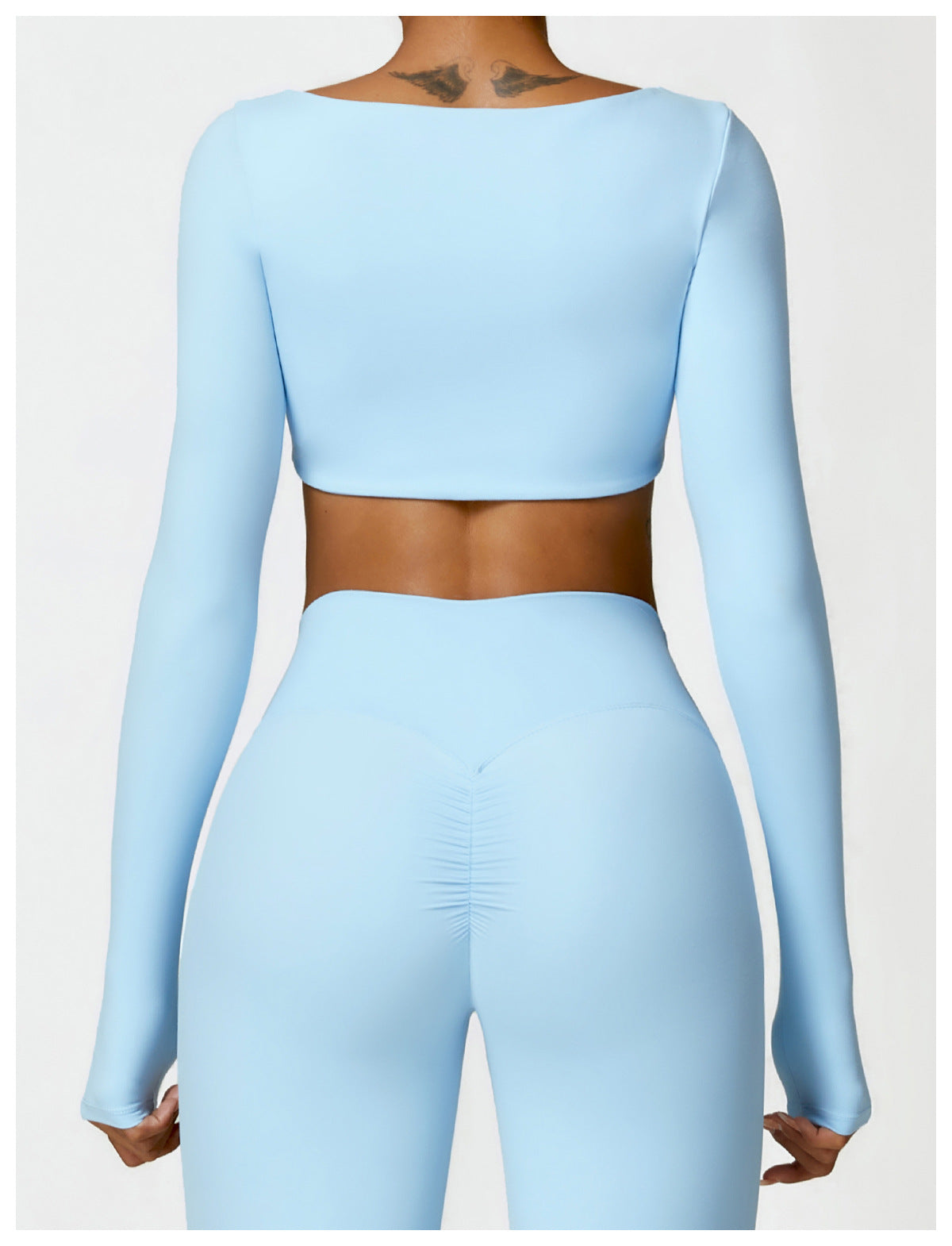Womens Yoga 78%Nylon 22%spandex Long Sleeve Shirts Z-8518