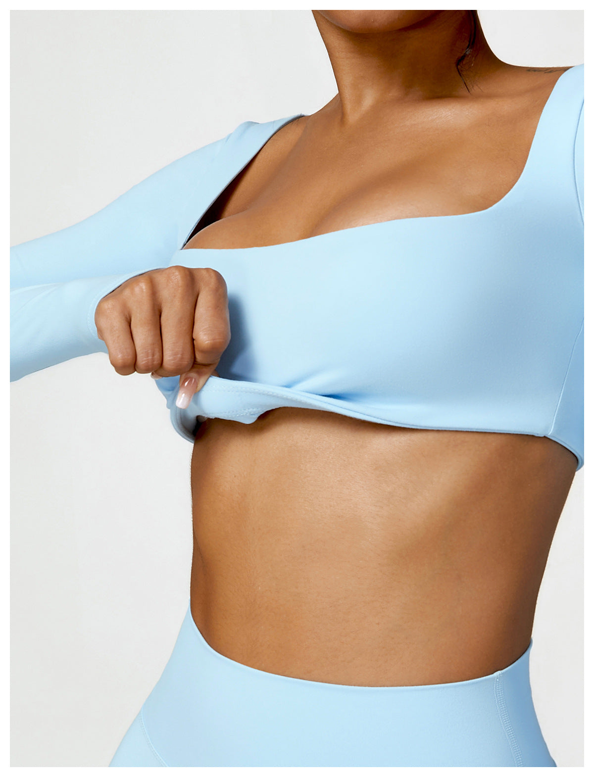 Womens Yoga 78%Nylon 22%spandex Long Sleeve Shirts Z-8518