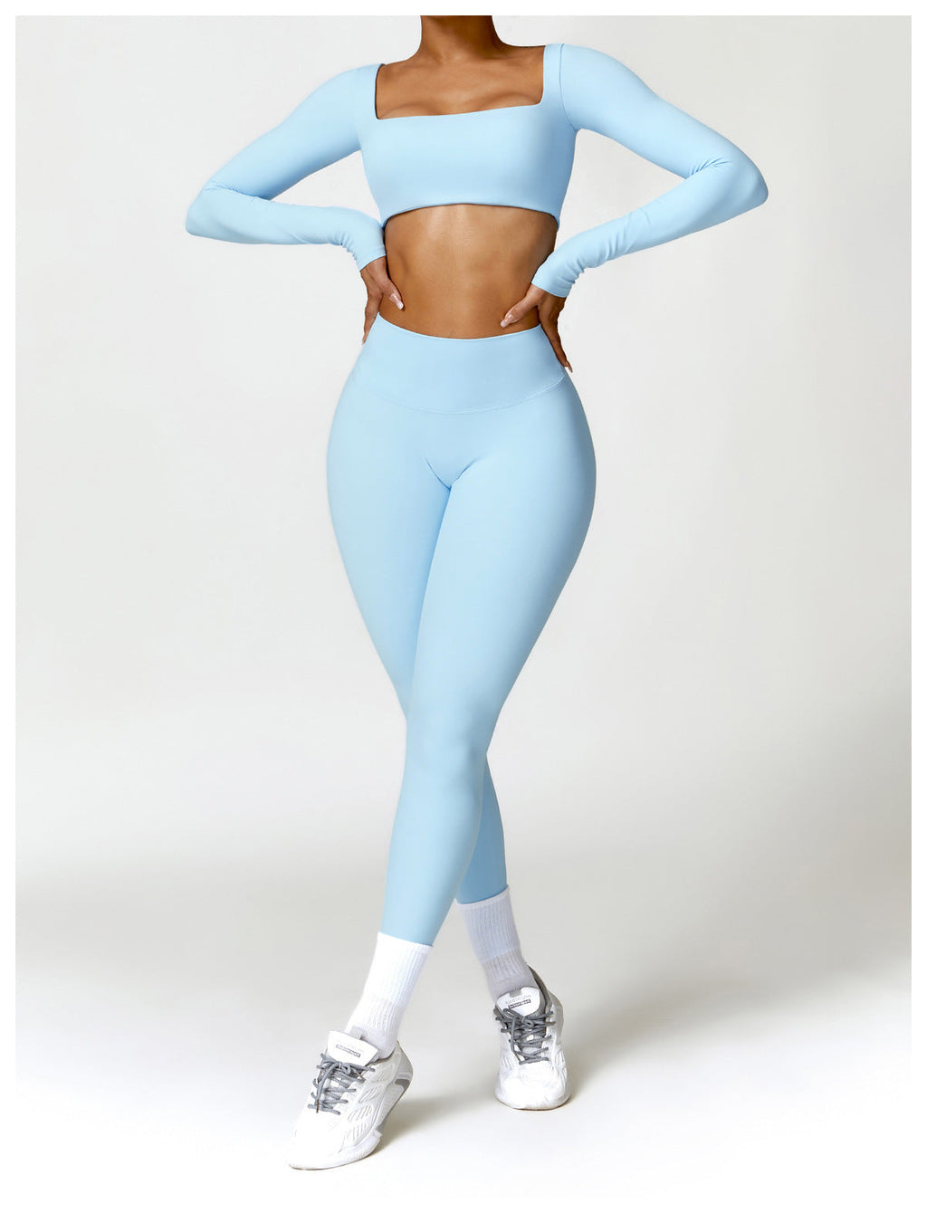 Womens Yoga 78%Nylon 22%spandex Long Sleeve Shirts Z-8518