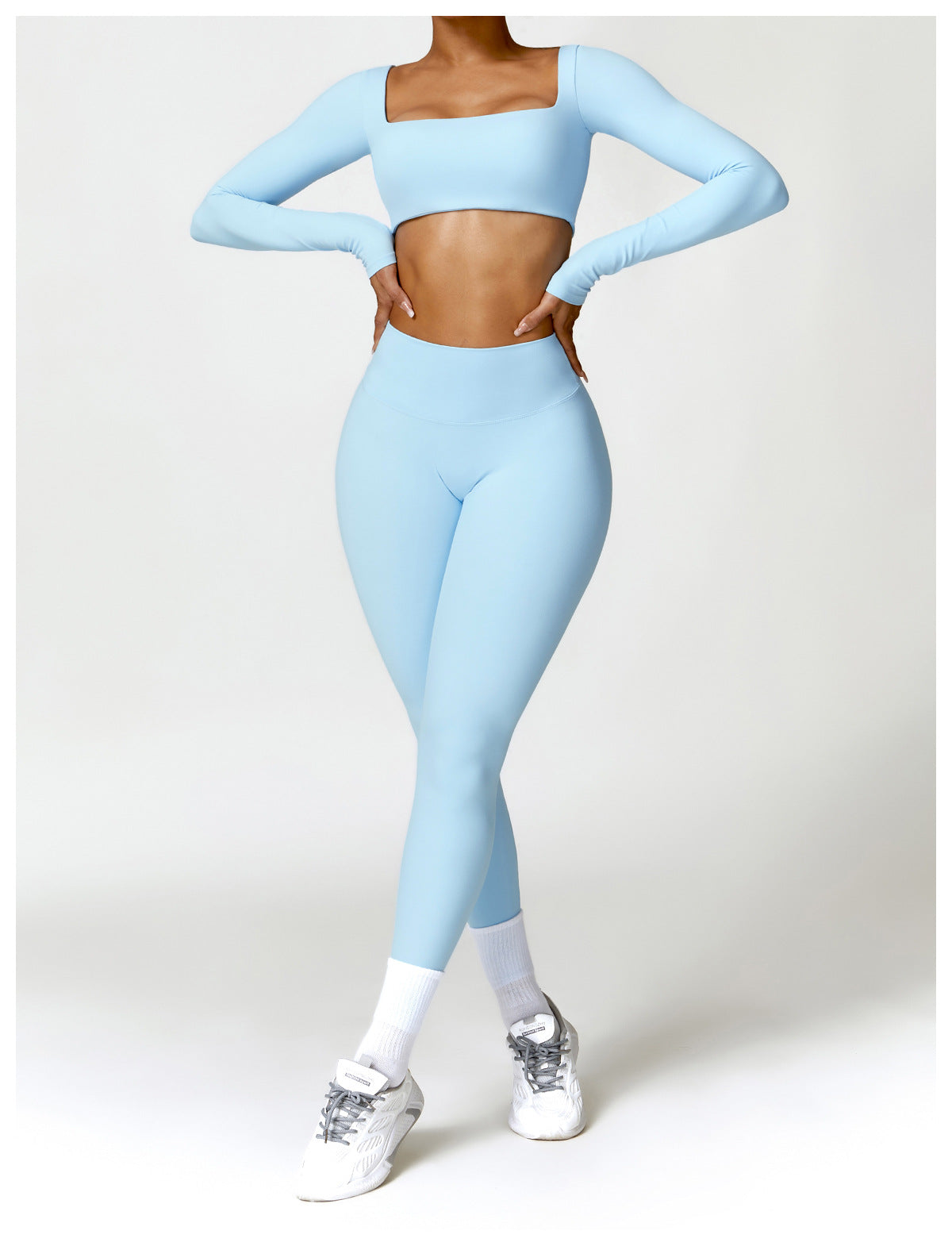 Womens Yoga 78%Nylon 22%spandex Long Sleeve Shirts Z-8518