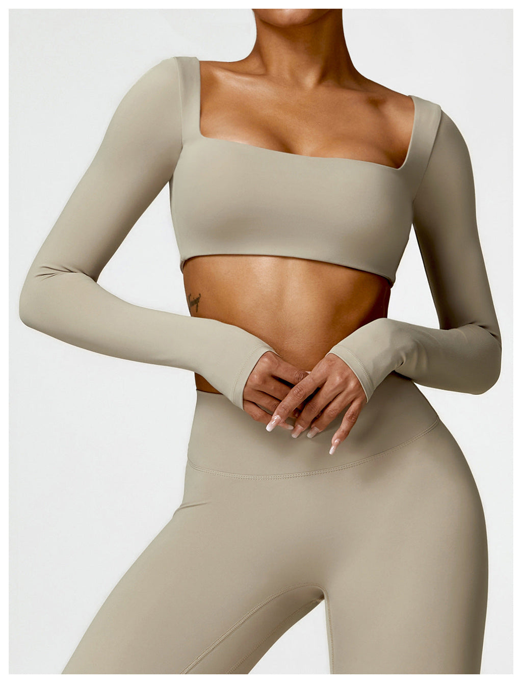 Womens Yoga 78%Nylon 22%spandex Long Sleeve Shirts Z-8518