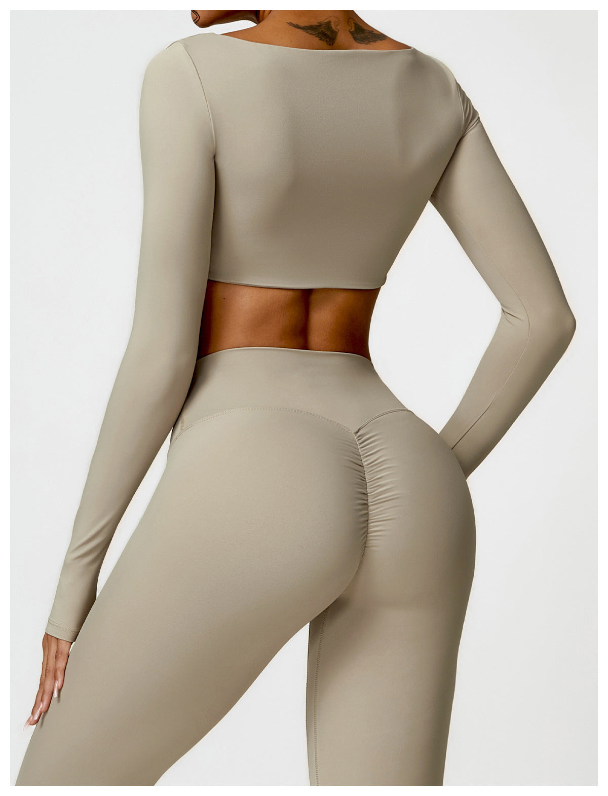 Womens Yoga 78%Nylon 22%spandex Long Sleeve Shirts Z-8518