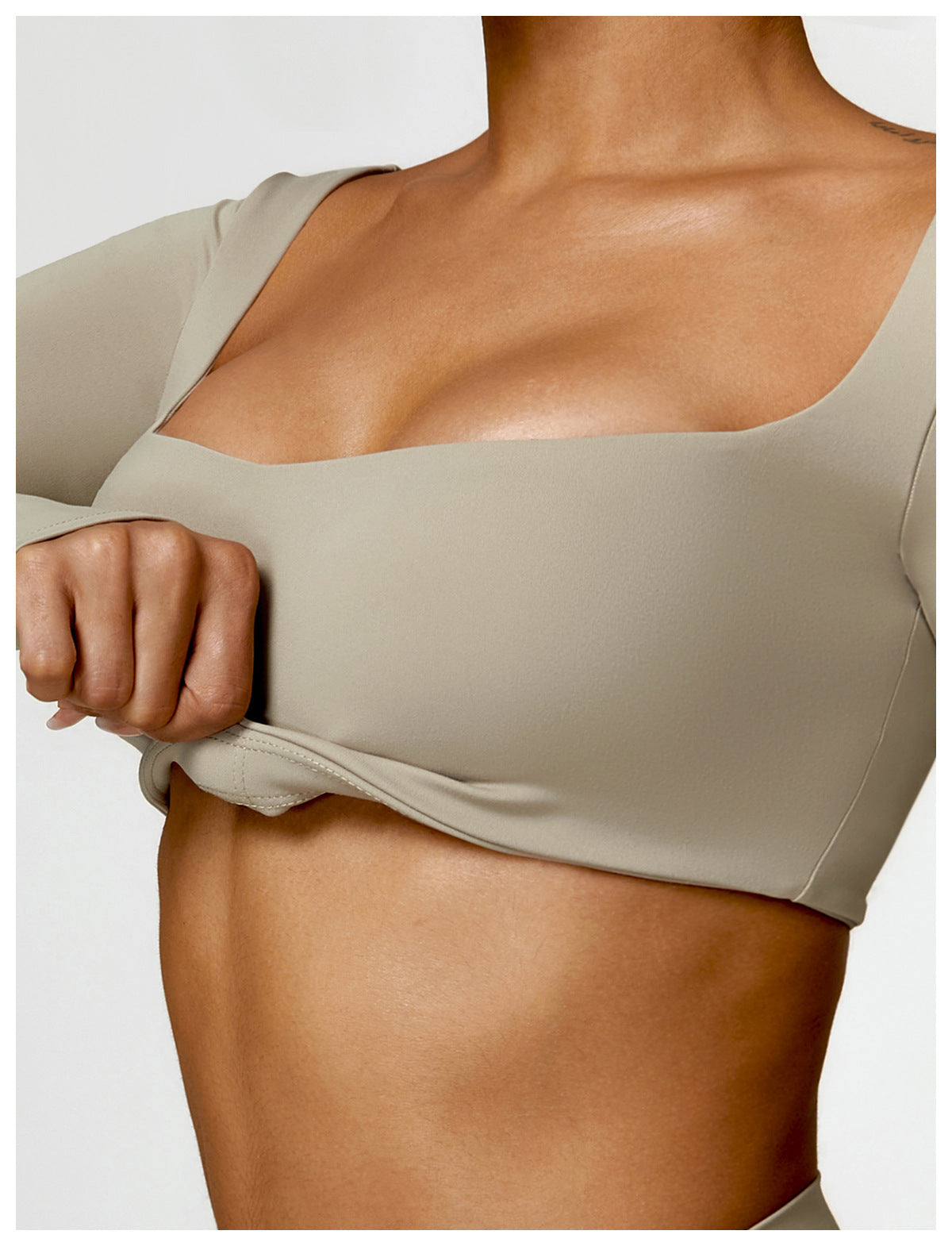 Womens Yoga 78%Nylon 22%spandex Long Sleeve Shirts Z-8518